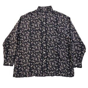 Arnold Zimberg New York Silk Shirt Men's XL Midnight Black Musical Long Sleeve